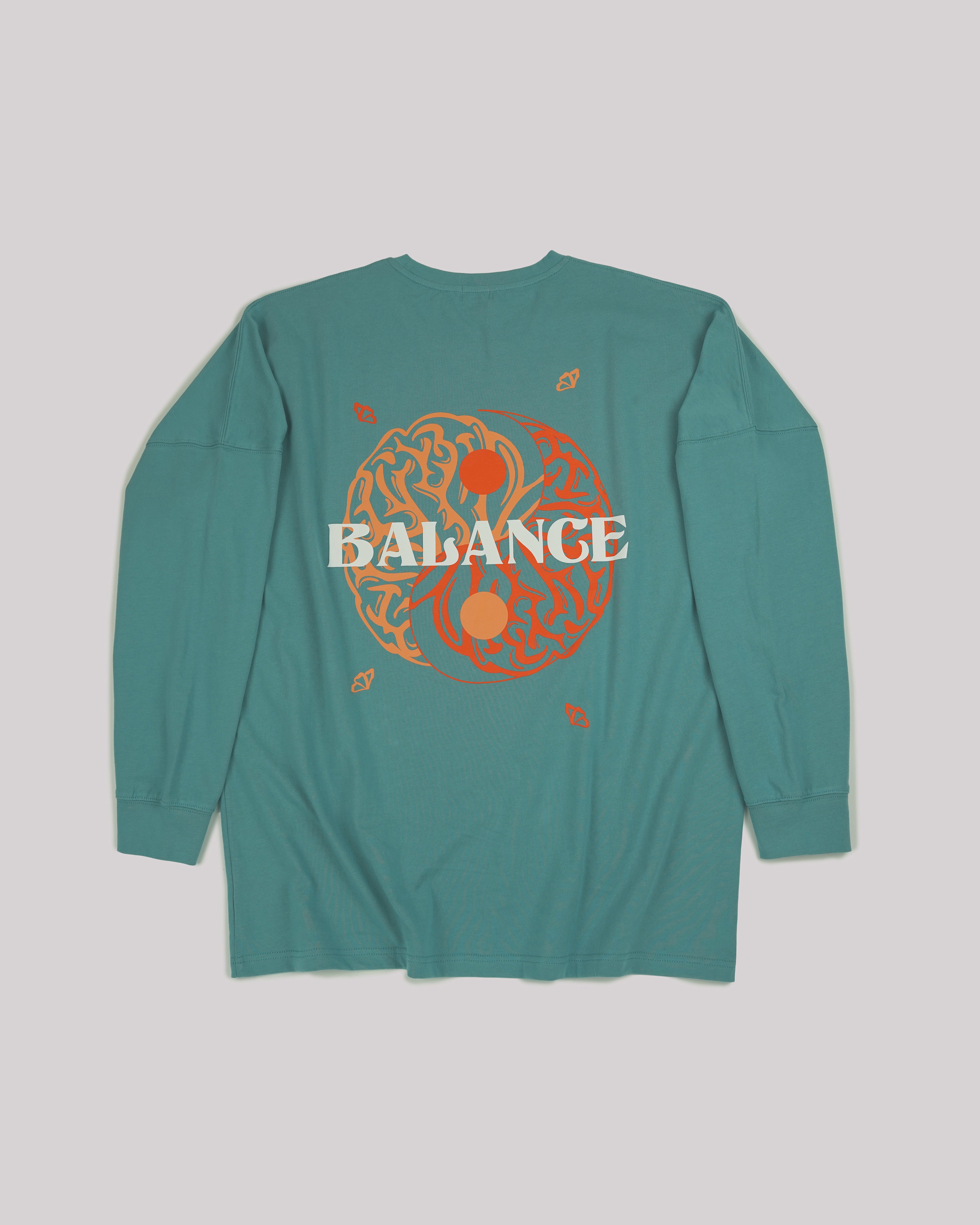 Coral Balancing Brains L/S Tee-thumbmail-2