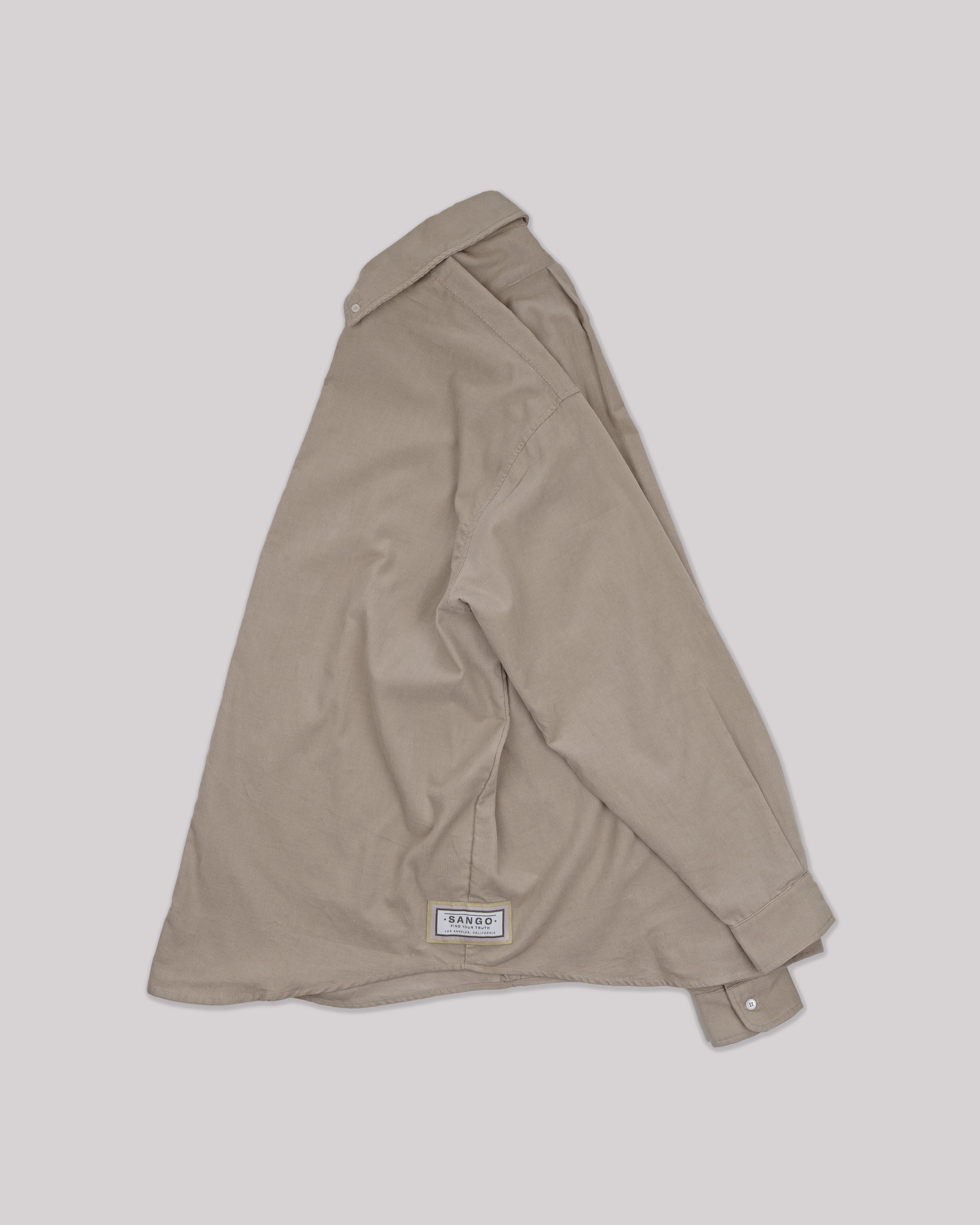Sango Oversized Corduroy Button Up - Bone-thumbmail-3