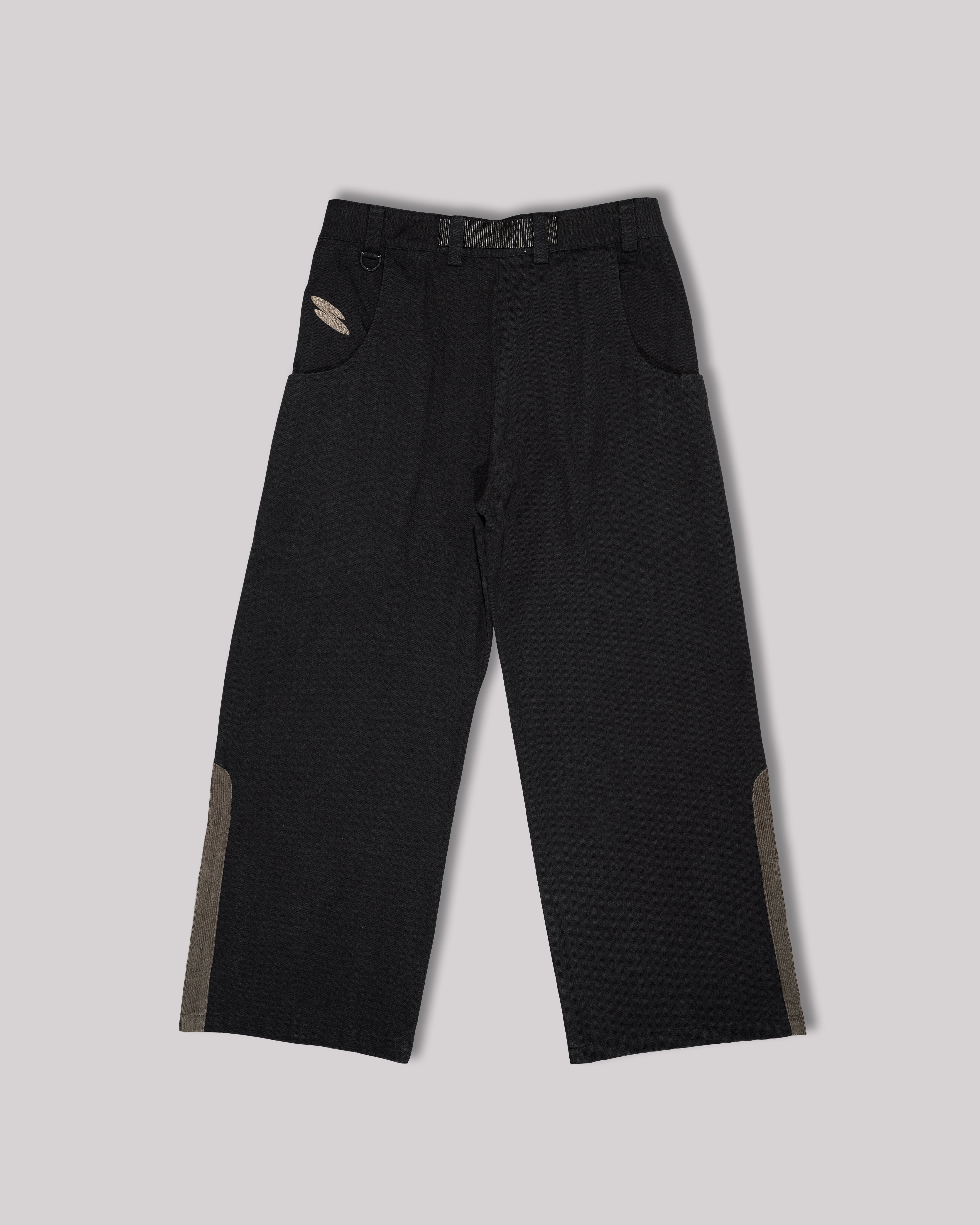 Sango Twill Herringbone Pleated Pants - Black Coffee-thumbmail-7