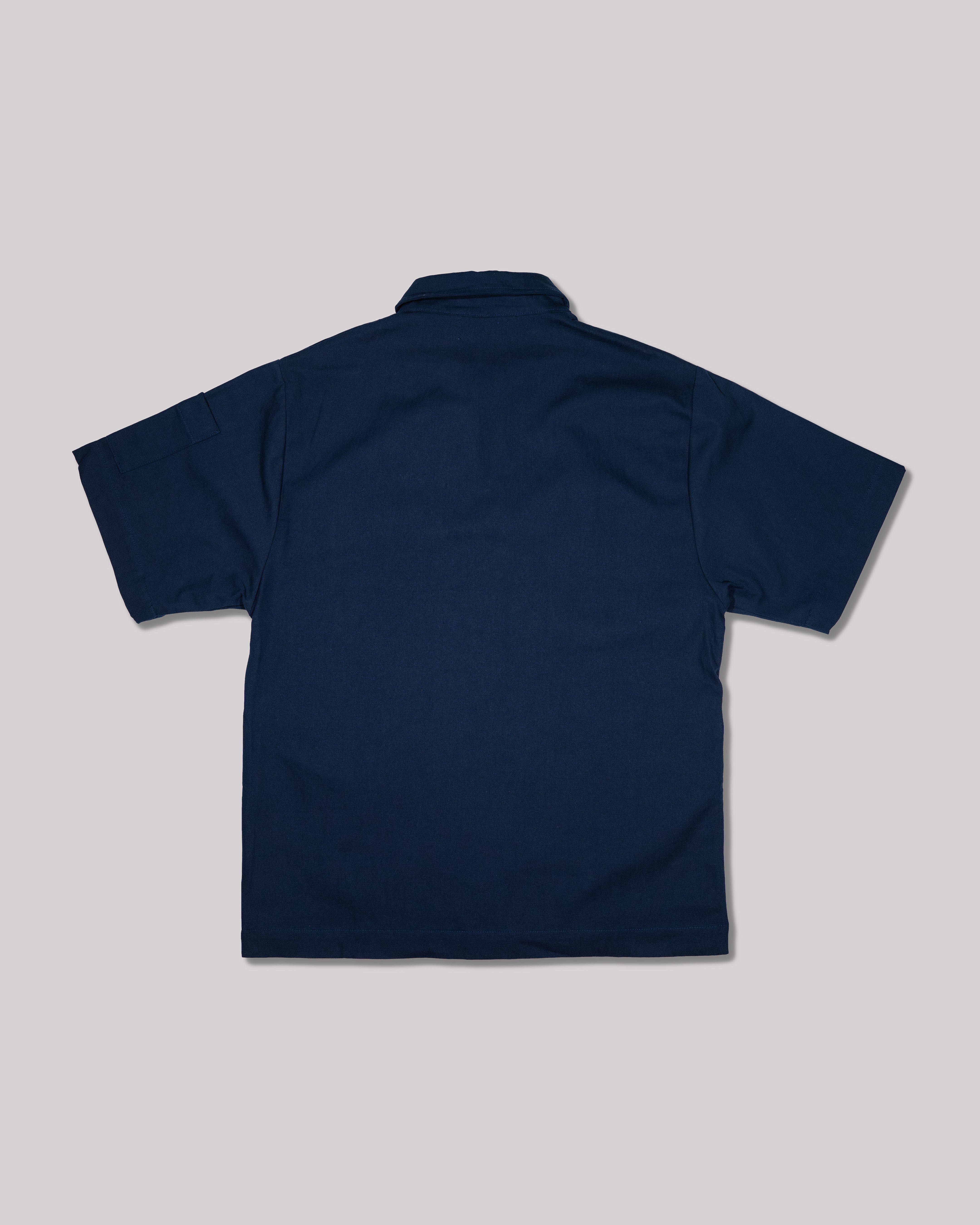 Sango Duck Canvas Work Shirt - Midnight Blue-thumbmail-4