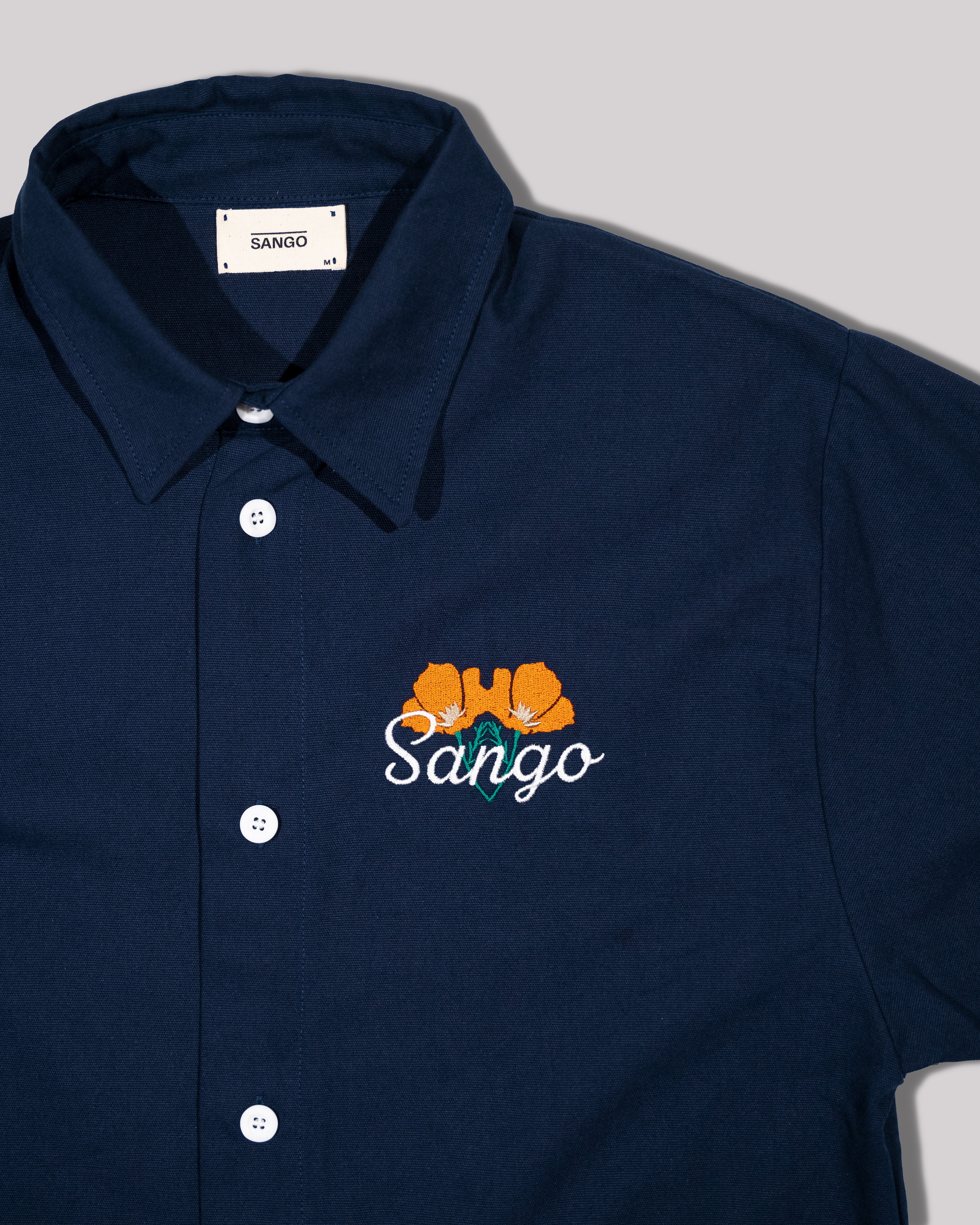 Sango Duck Canvas Work Shirt - Midnight Blue-thumbmail-2