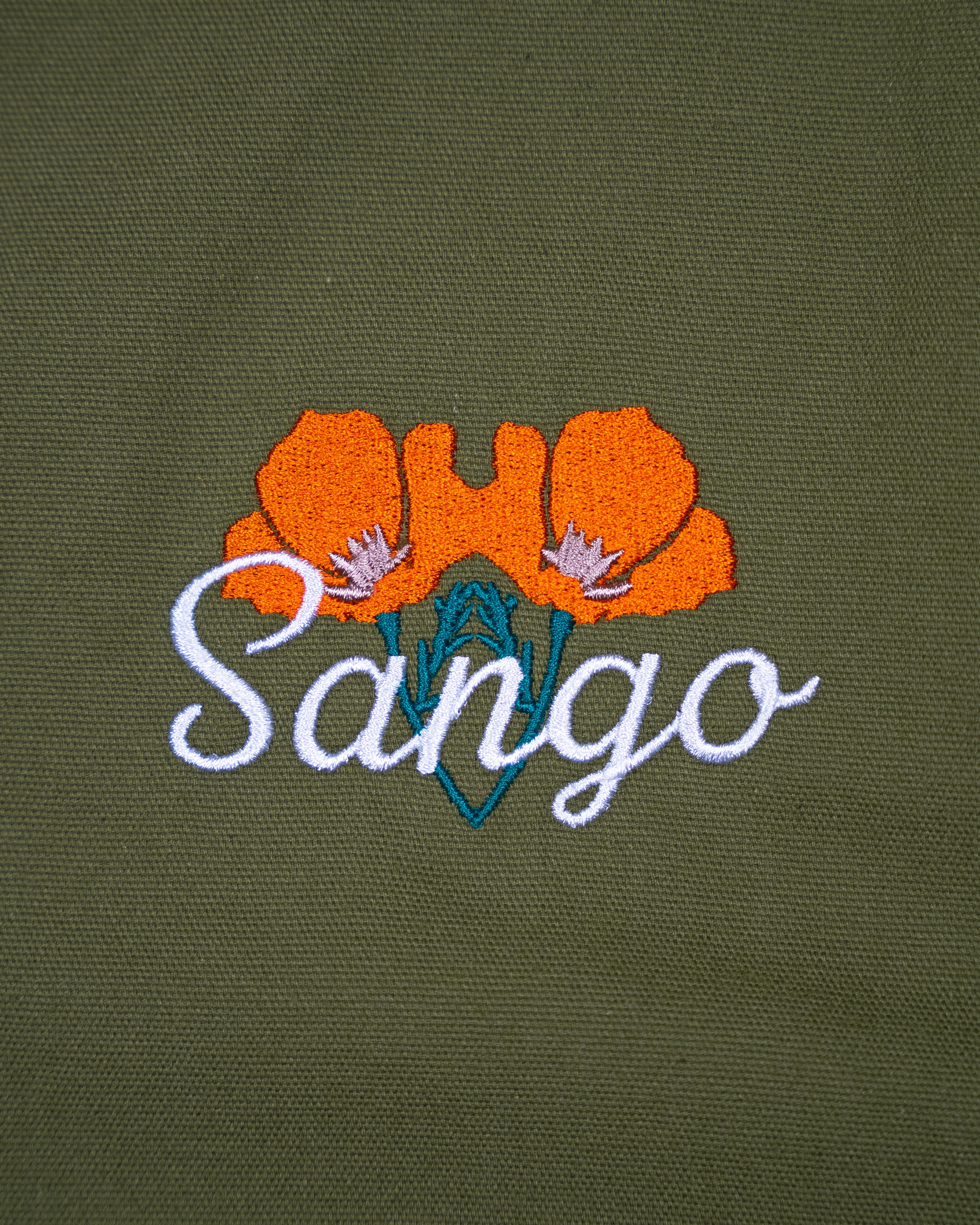 Sango Duck Canvas Work Shirt - Olive Green-thumbmail-3