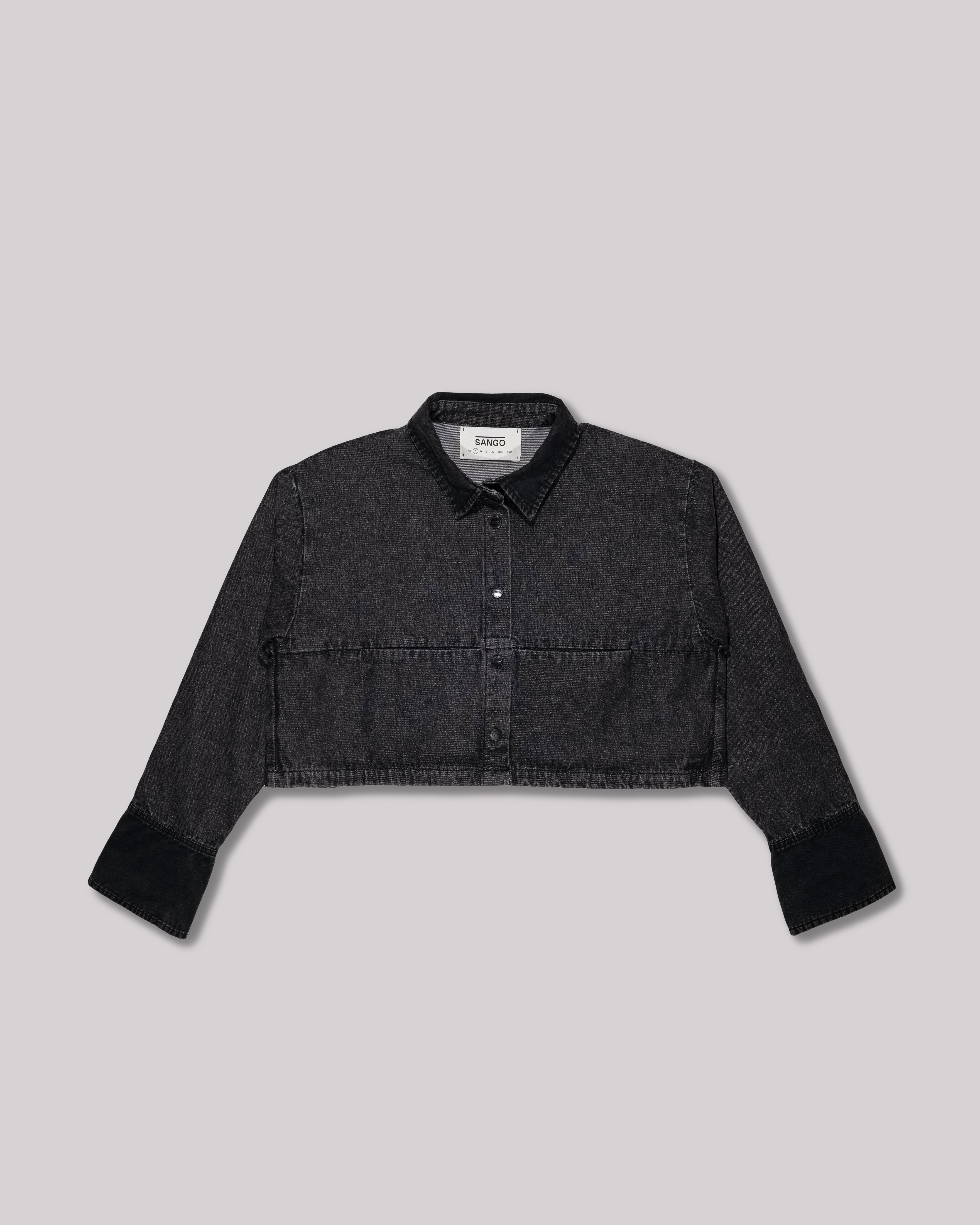 Sango Cropped Denim Button Up