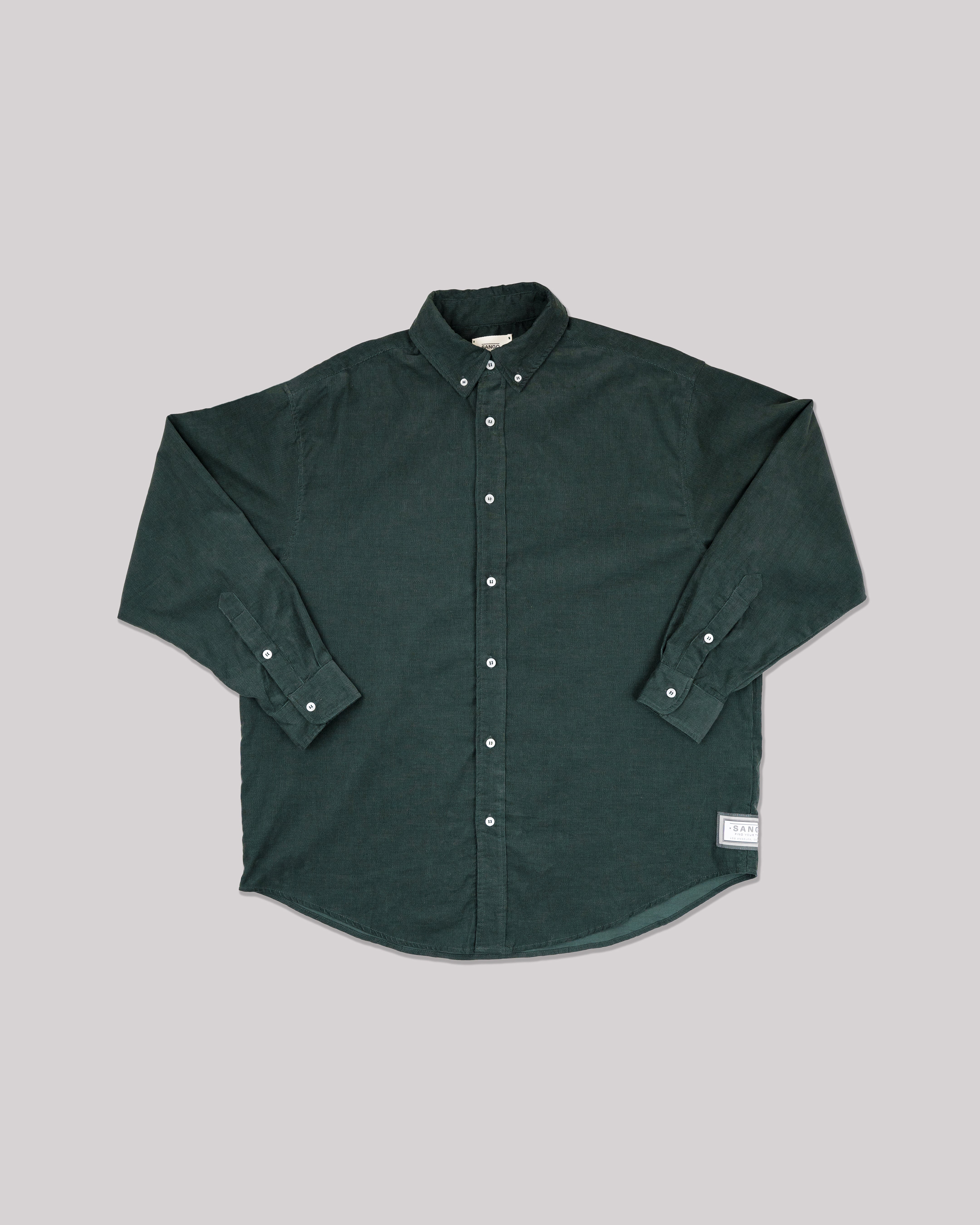 Sango Oversized Corduroy Button Up - Forest Green