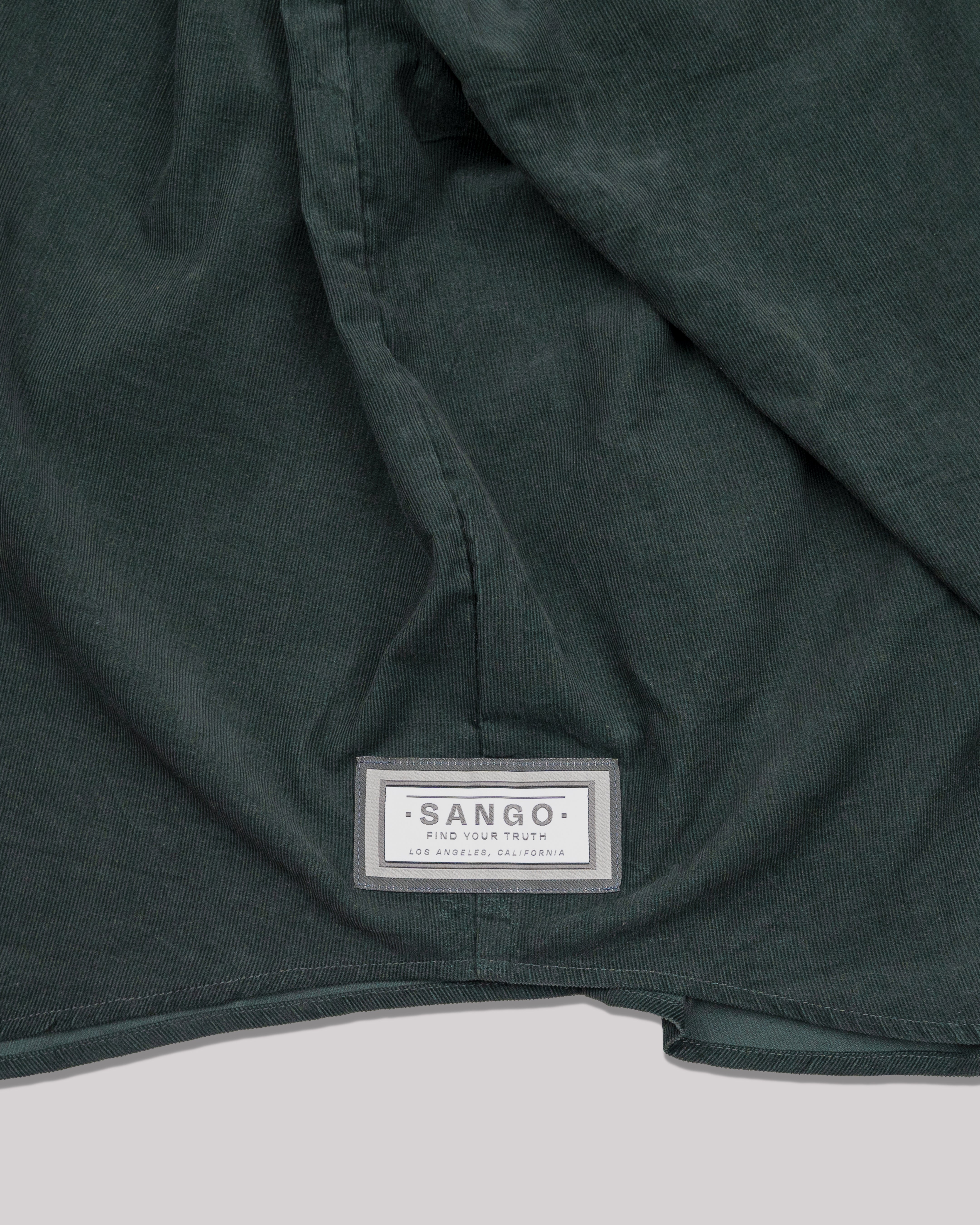 Sango Oversized Corduroy Button Up - Forest Green-thumbmail-4