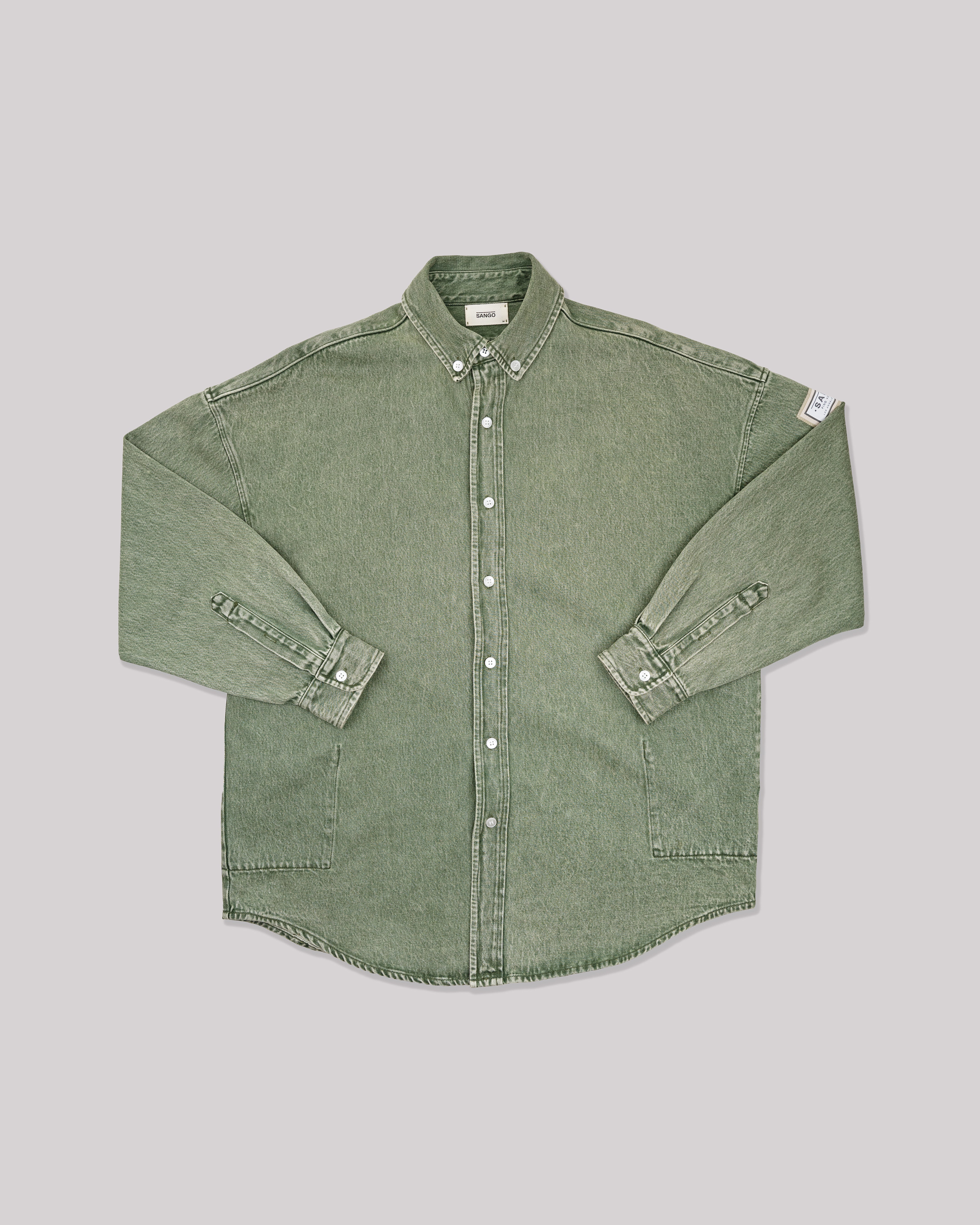 Sango Oversized Vintage Washed Denim Button Up