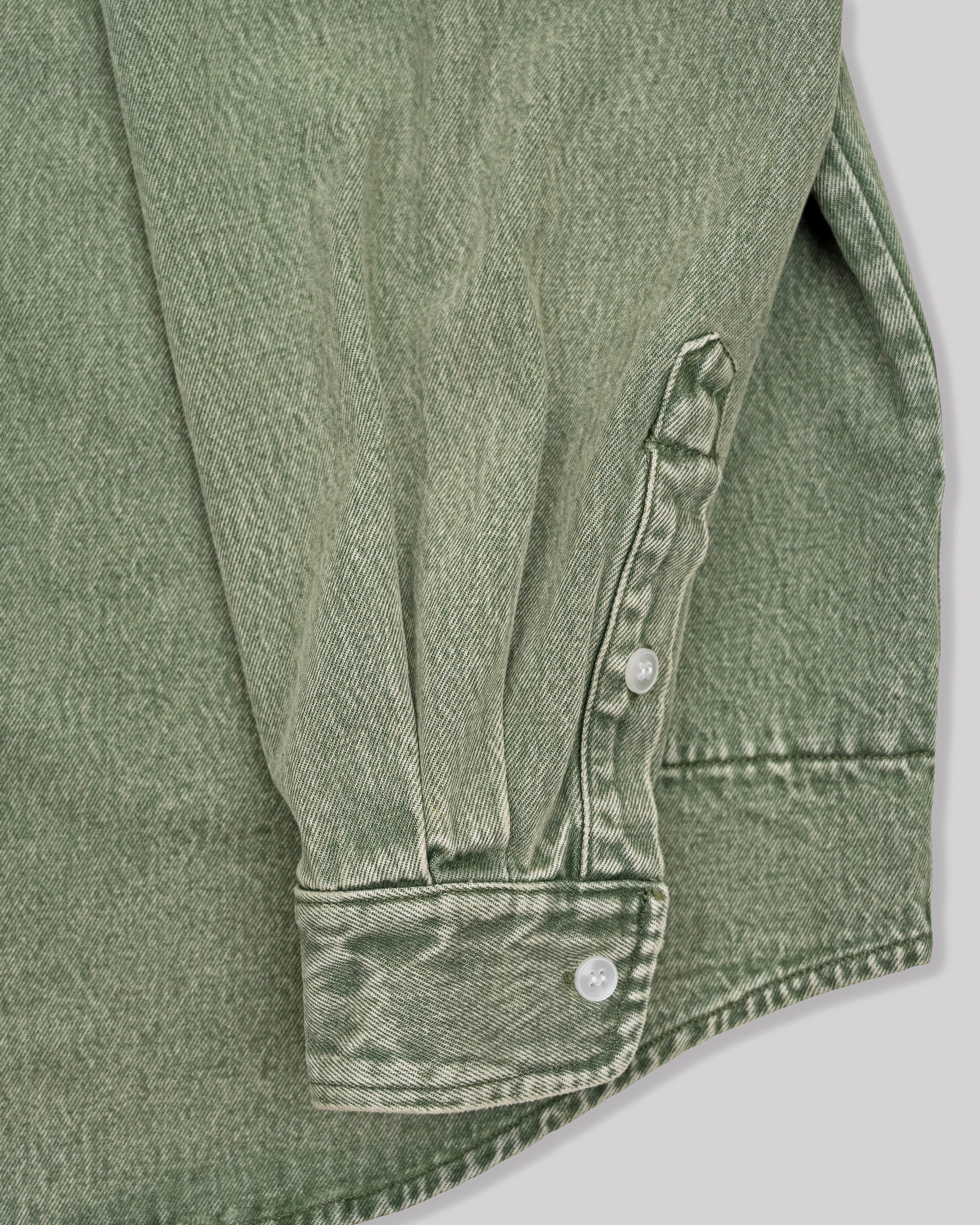 Sango Oversized Vintage Washed Denim Button Up-thumbmail-5