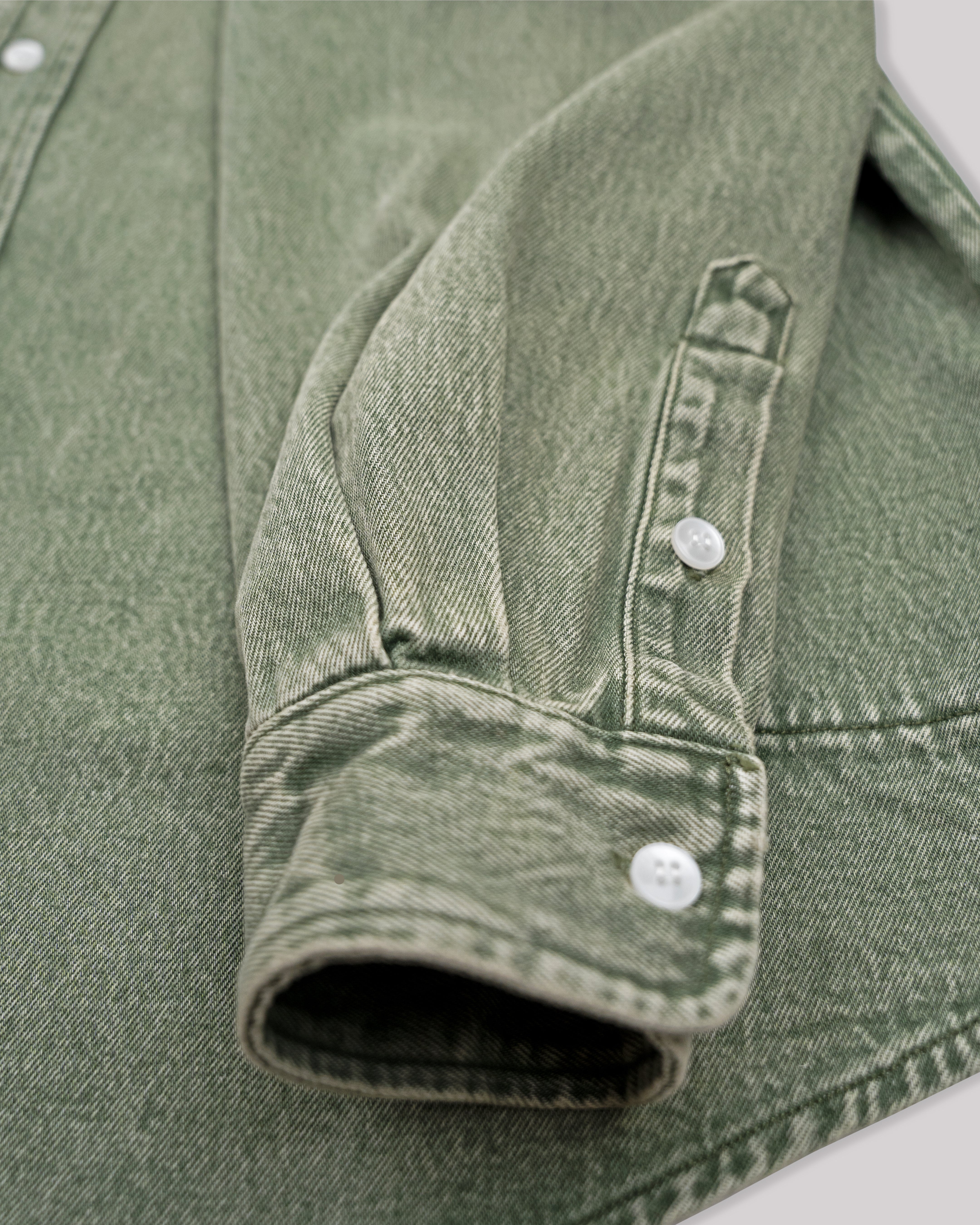 Sango Oversized Vintage Washed Denim Button Up-thumbmail-6