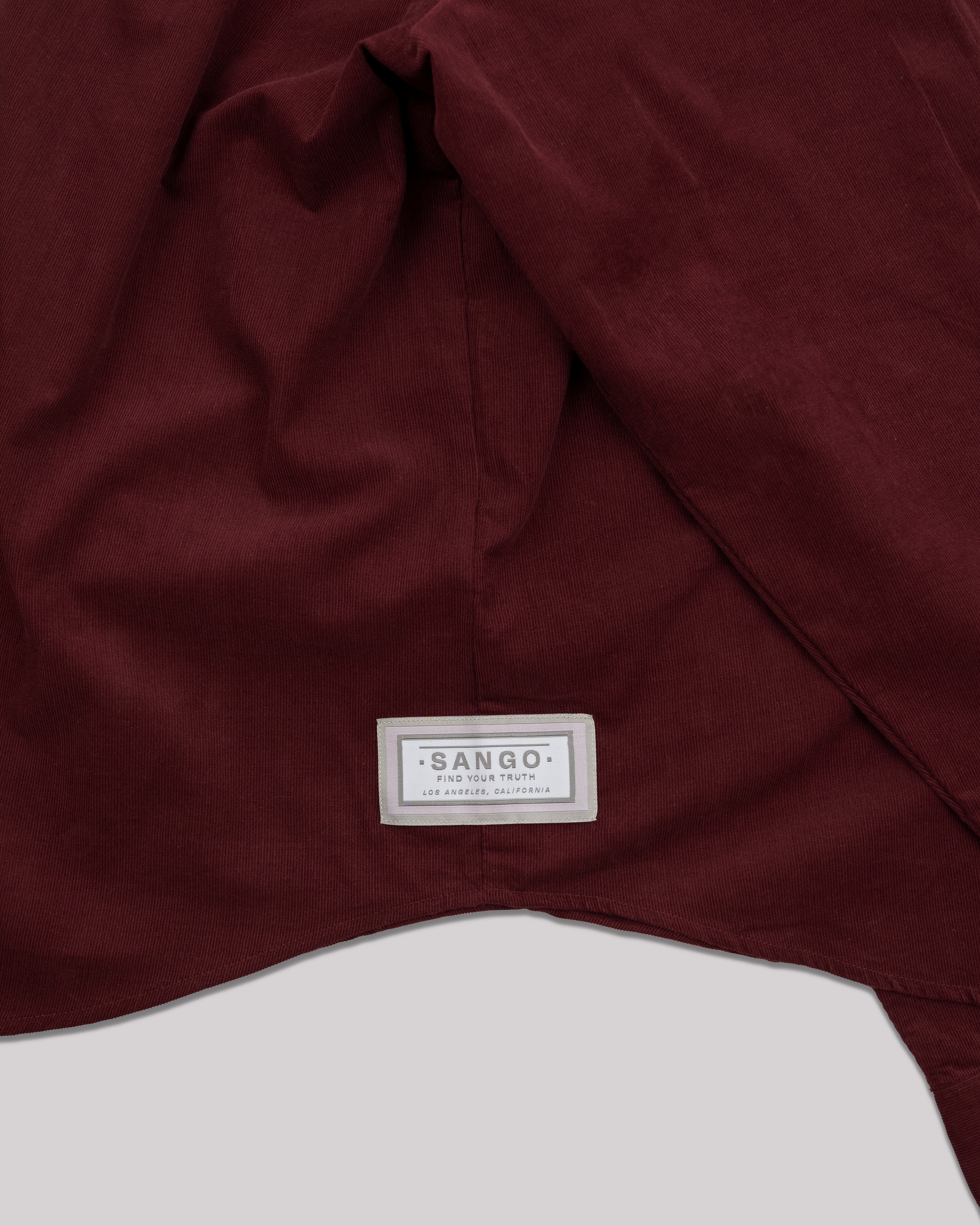 Sango Oversized Corduroy Button Up - Wine Red-thumbmail-5